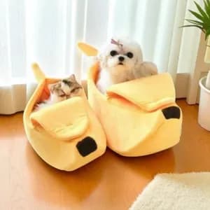 Legowisko dla kota i psa w kształcie banana
